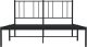 vidaXL vidaXL Metalowa rama łóżka z wezgłowiem, czarna, 140x190 cm 6