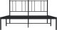 vidaXL vidaXL Metalowa rama łóżka z wezgłowiem czarna, 140x200 cm 5