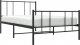 vidaXL vidaXL Metalowa rama łóżka z wezgłowiem i zanóżkiem, czarna, 75x190 cm 3