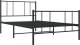 vidaXL vidaXL Metalowa rama łóżka z wezgłowiem i zanóżkiem, czarna, 75x190 cm 5