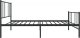 vidaXL vidaXL Metalowa rama łóżka z wezgłowiem i zanóżkiem, czarna, 75x190 cm 7