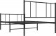 vidaXL vidaXL Metalowa rama łóżka z wezgłowiem i zanóżkiem, czarna, 75x190 cm 8