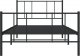 vidaXL vidaXL Metalowa rama łóżka z wezgłowiem i zanóżkiem, czarna, 80x200 cm 6