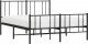 vidaXL vidaXL Metalowa rama łóżka z wezgłowiem i zanóżkiem, czarna, 150x200cm 3