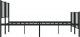 vidaXL vidaXL Metalowa rama łóżka z wezgłowiem i zanóżkiem, czarna, 180x200cm 7