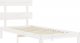 vidaXL vidaXL Rama łóżka z wezgłowiem, biała, 3FT, pojedyncza, lite drewno 5