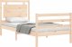 vidaXL vidaXL Rama łóżka z wezgłowiem, 100x200 cm, lite drewno 4
