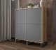 Meble Lindner Komoda Industrialna komoda Loft Grafit MAT 113 cm 1