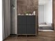 Meble Lindner Komoda Industrialna komoda Loft czarny MAT 113 cm 2