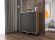 Meble Lindner Komoda Industrialna komoda Loft czarny MAT 113 cm 3