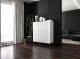 Meble Lindner Komoda RTV Glamour Szafka RTV Glamour Biały 112 cm 7