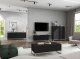 Meble Lindner Komoda RTV Glamour Szafka RTV Glamour Czarna 112cm 11