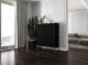 Meble Lindner Komoda RTV Glamour Szafka RTV Glamour Czarna 112cm 5