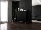 Meble Lindner Komoda RTV Glamour Szafka RTV Glamour Czarna 112cm 8