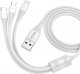Kabel USB Vayox USB-A - USB-C + micro-B + Lightning 1 m Biały (KX4242) 5