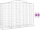 vidaXL Kosze gabionowe, 8 szt, 200x50x140/160 cm, galwanizowane żelazo 2