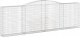 vidaXL Kosze gabionowe, 2 szt, 400x30x120/140 cm, galwanizowane żelazo 3