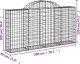 vidaXL Kosze gabionowe, 3 szt, 200x30x100/120 cm, galwanizowane żelazo 6