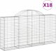 vidaXL Kosze gabionowe, 18 szt, 200x30x100/120cm, galwanizowane żelazo 2