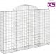 vidaXL Kosze gabionowe, 5 szt, 200x30x140/160 cm, galwanizowane żelazo 2