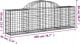 vidaXL Kosze gabionowe, 4 szt, 200x30x60/80 cm, galwanizowane żelazo 6