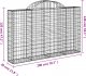 vidaXL Kosze gabionowe, 6 szt, 200x30x120/140 cm, galwanizowane żelazo 6
