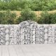 vidaXL Kosze gabionowe, 5 szt, 200x30x100/120 cm, galwanizowane żelazo 1