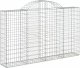 vidaXL Kosze gabionowe, 3 szt, 200x30x120/140 cm, galwanizowane żelazo 3