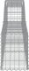vidaXL Kosze gabionowe, 5 szt, 400x30x40/60 cm, galwanizowane żelazo 5