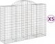 vidaXL Kosze gabionowe, 5 szt, 200x50x140/160 cm, galwanizowane żelazo 2