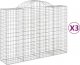vidaXL Kosze gabionowe, 3 szt, 200x50x140/160 cm, galwanizowane żelazo 2