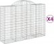 vidaXL Kosze gabionowe, 4 szt, 200x50x140/160 cm, galwanizowane żelazo 2