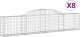 vidaXL Kosze gabionowe, 8 szt., 300x30x60/80 cm, galwanizowane żelazo 2