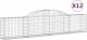 vidaXL Kosze gabionowe, 12 szt., 300x30x60/80 cm, galwanizowane żelazo 2