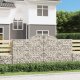 vidaXL Kosze gabionowe, 7 szt, 300x50x140/160 cm, galwanizowane żelazo 1
