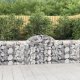 vidaXL Kosze gabionowe, 3 szt, 200x50x80/100 cm, galwanizowane żelazo 1