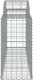 vidaXL Kosze gabionowe, 3 szt, 200x50x80/100 cm, galwanizowane żelazo 5