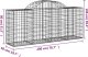 vidaXL Kosze gabionowe, 3 szt, 200x50x80/100 cm, galwanizowane żelazo 6