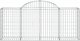 vidaXL Kosze gabionowe, 2 szt, 200x50x80/100 cm, galwanizowane żelazo 4