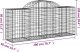 vidaXL Kosze gabionowe, 2 szt, 200x50x80/100 cm, galwanizowane żelazo 6