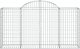 vidaXL Kosze gabionowe, 15 szt, 200x50x100/120cm, galwanizowane żelazo 4