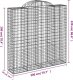 vidaXL Kosze gabionowe, 3 szt, 200x50x200/220 cm, galwanizowane żelazo 6