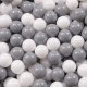 KiddyMoon KiddyMoon Plastikowe piłeczki 7cm biały-szary 50 Zabawka zestaw kulek 1