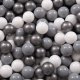 KiddyMoon KiddyMoon Plastikowe piłeczki 7cm biały-szary-srebrny 50 Zabawka zestaw kulek 2