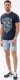 Ombre T-shirt męski bawełniany z nadrukiem - granatowy V4 S1735 S 2