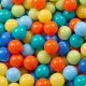 KiddyMoon KiddyMoon Plastikowe piłeczki 7cm jasny zielony-pomarańcz-turkus-niebieski-babyblue-żółty 50 Zabawka zestaw kulek 1