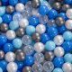 KiddyMoon KiddyMoon Plastikowe piłeczki 7cm perła-niebieski-babyblue-transparent-srebrny 50 Zabawka zestaw kulek 1