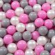 KiddyMoon KiddyMoon Plastikowe piłeczki 7cm perła-szary-róż 50 Zabawka zestaw kulek 1