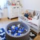 KiddyMoon KiddyMoon Plastikowe piłeczki 7cm perła-transparent 50 Zabawka zestaw kulek 2