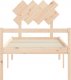 vidaXL Rama łóżka z wezgłowiem, 3FT, pojedyncza, lite drewno 6